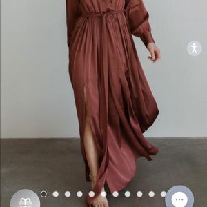 Jenna Dark Mauve Maxi Dress Baltic Born